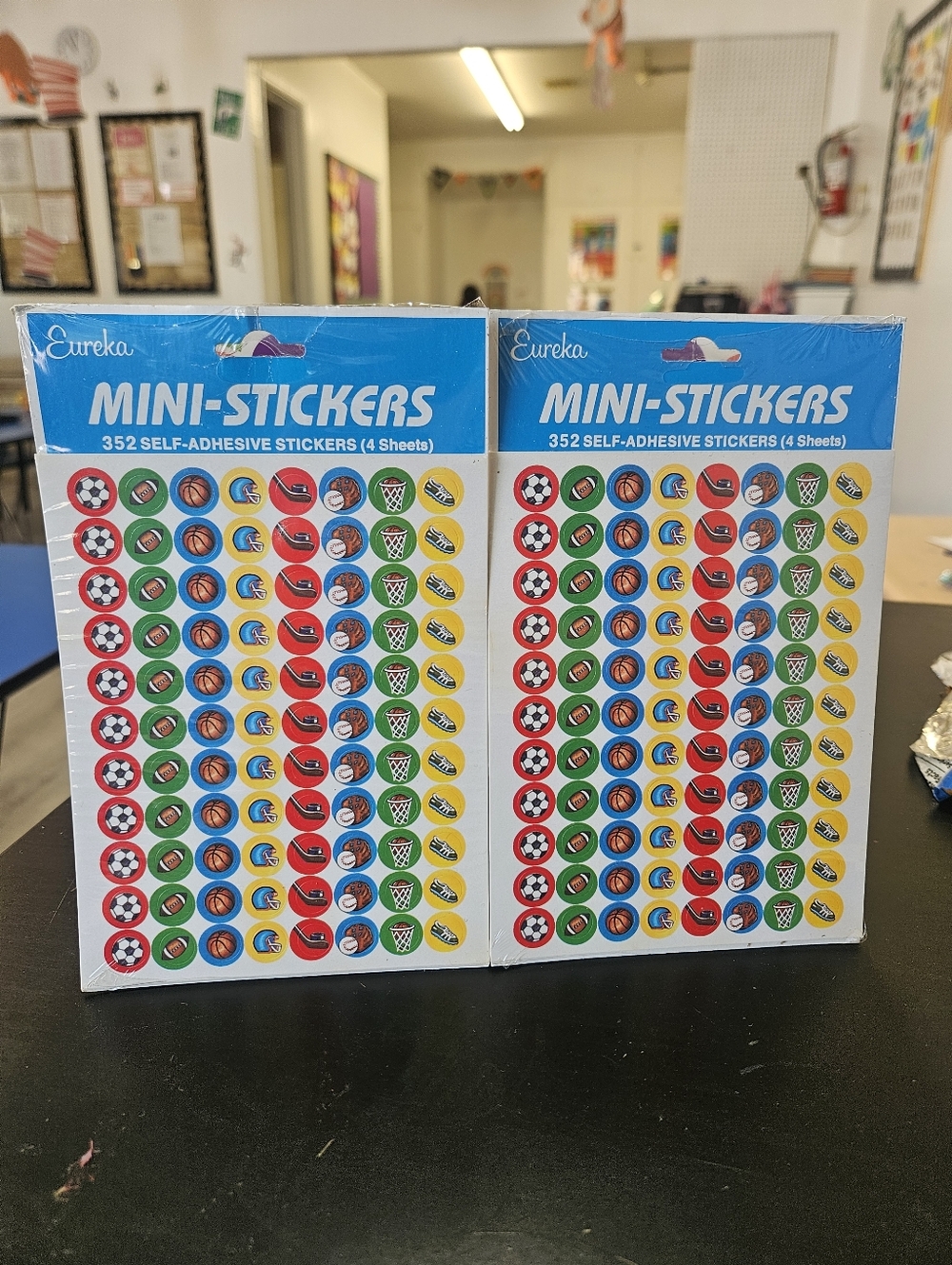 Vtg Eureka sports Mini Stickers 2 packs Self Adhesive NEW Sealed NOS